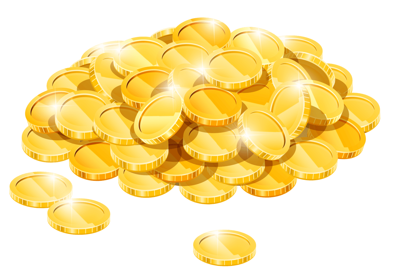 Gold coins pile clipart high quality images and