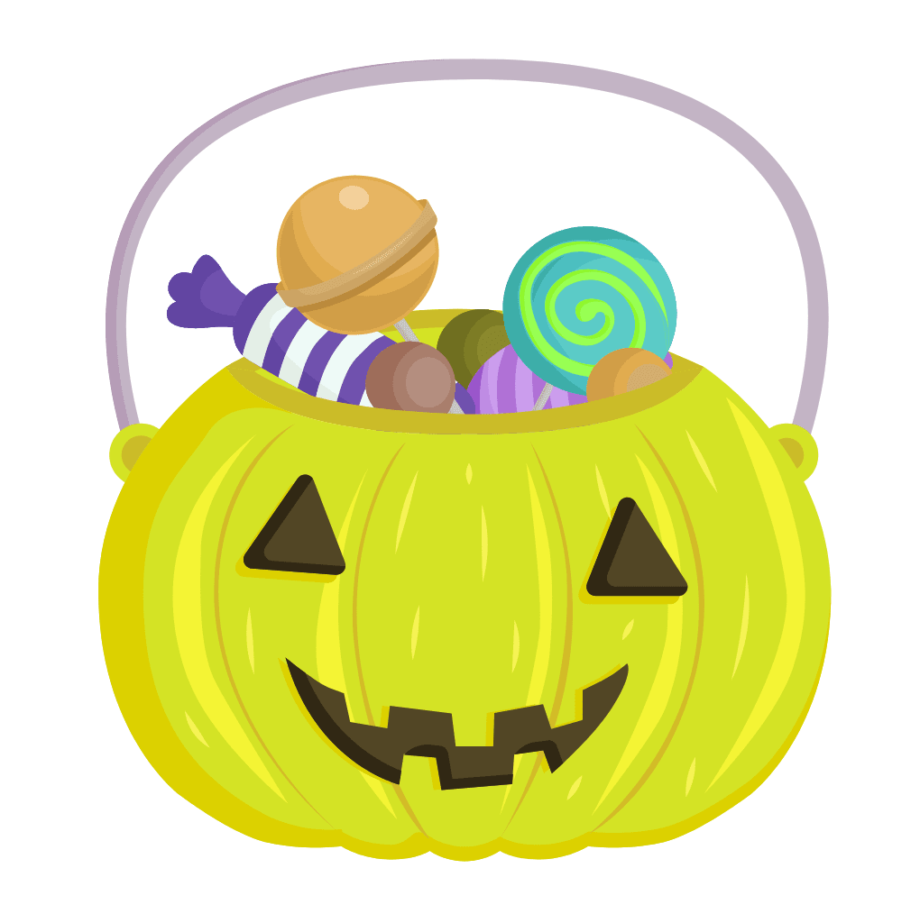 Halloween candy ghost pumpkin image clipart for spooky designs