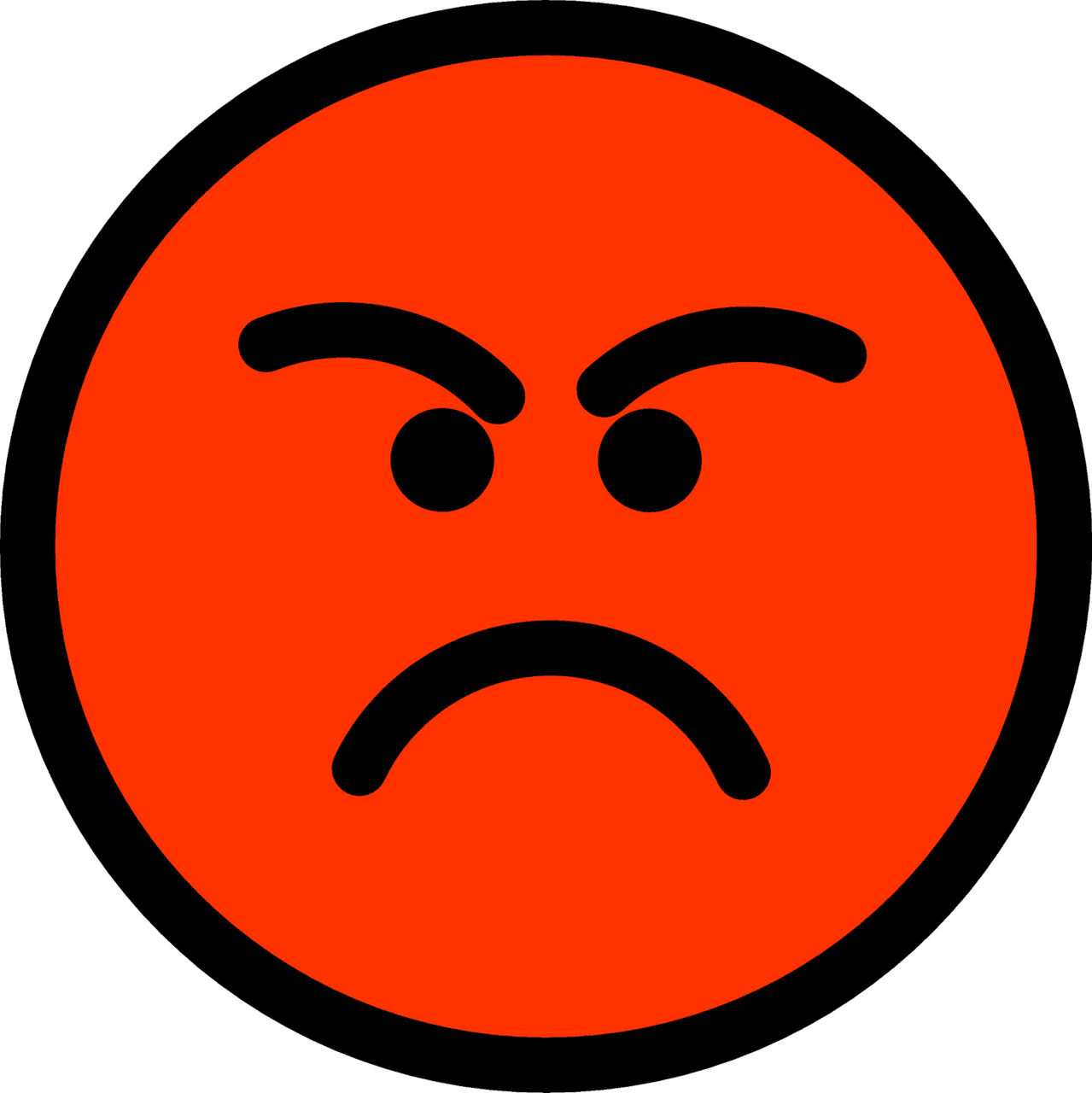 Angry smiley vector clipart images 2