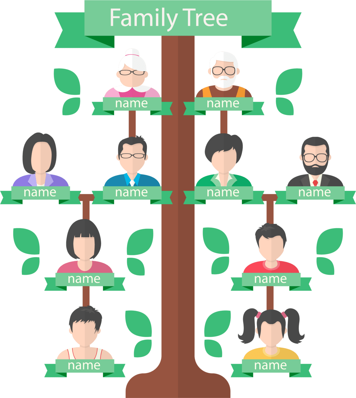 Family tree background clipart