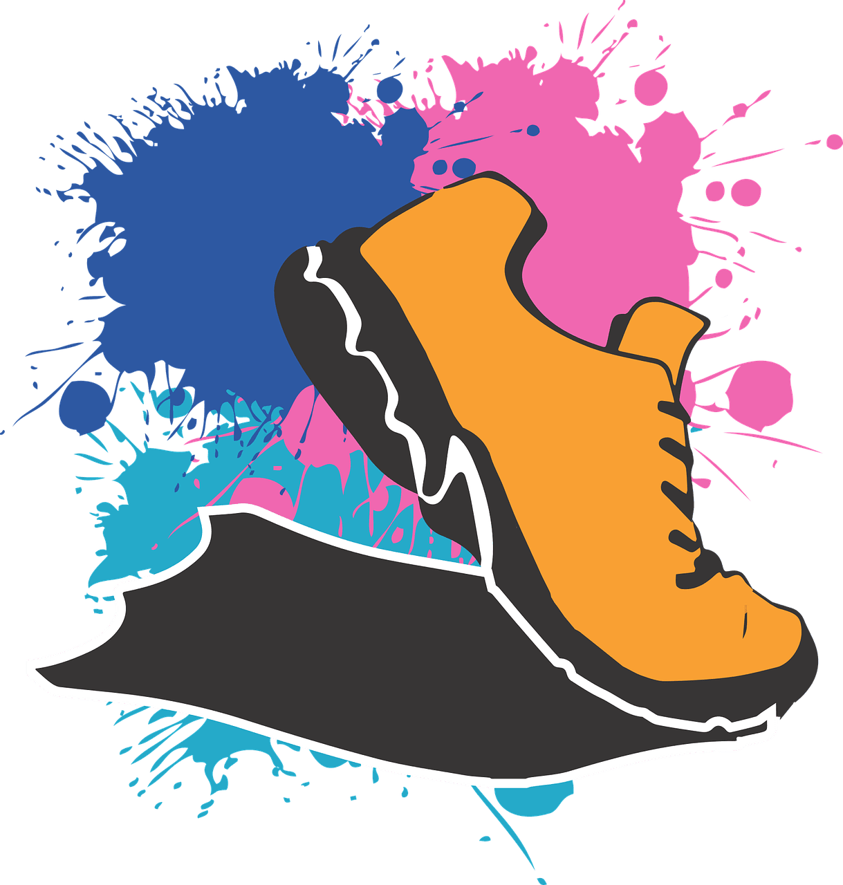 Gym shoes running shoe vector art graphics clipart