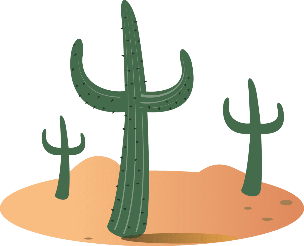 Gobi desert sahara sonoran cactaceae desierto vector clipart