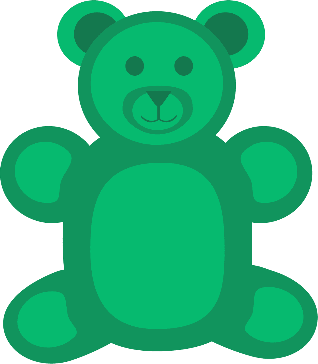 Green gummy bear vector clipart images