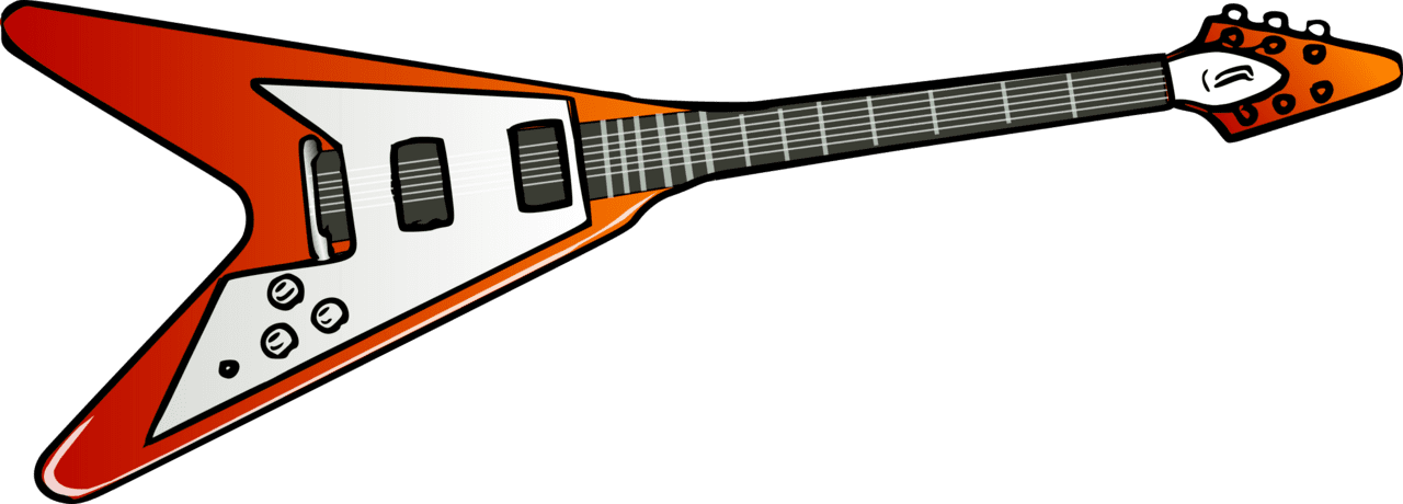 Electric guitar rock image clipart