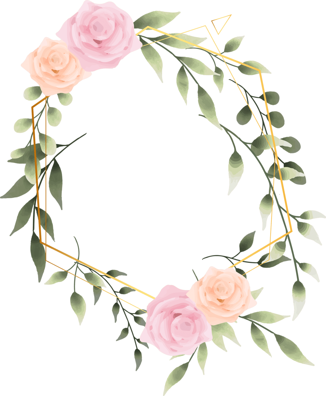 Floral border frame for pr clipart free