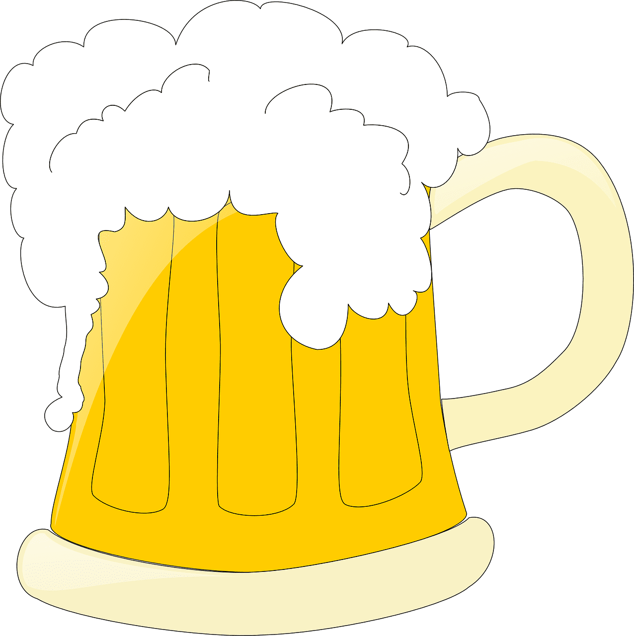 Beer mug foam vector graphic clipart