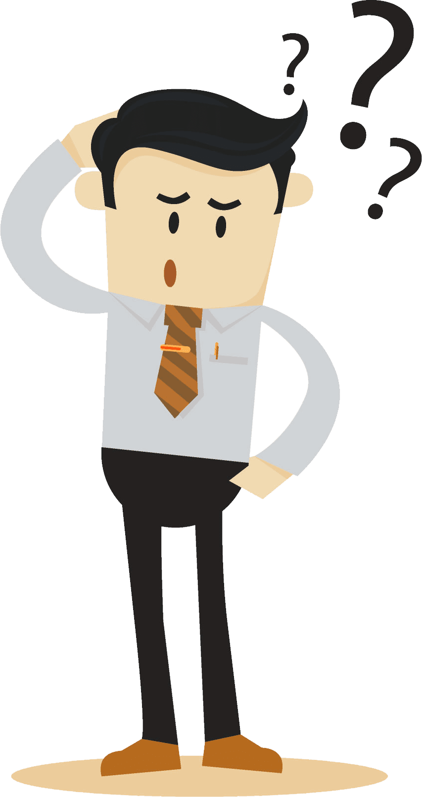 Confused person cartoon clipart clip art