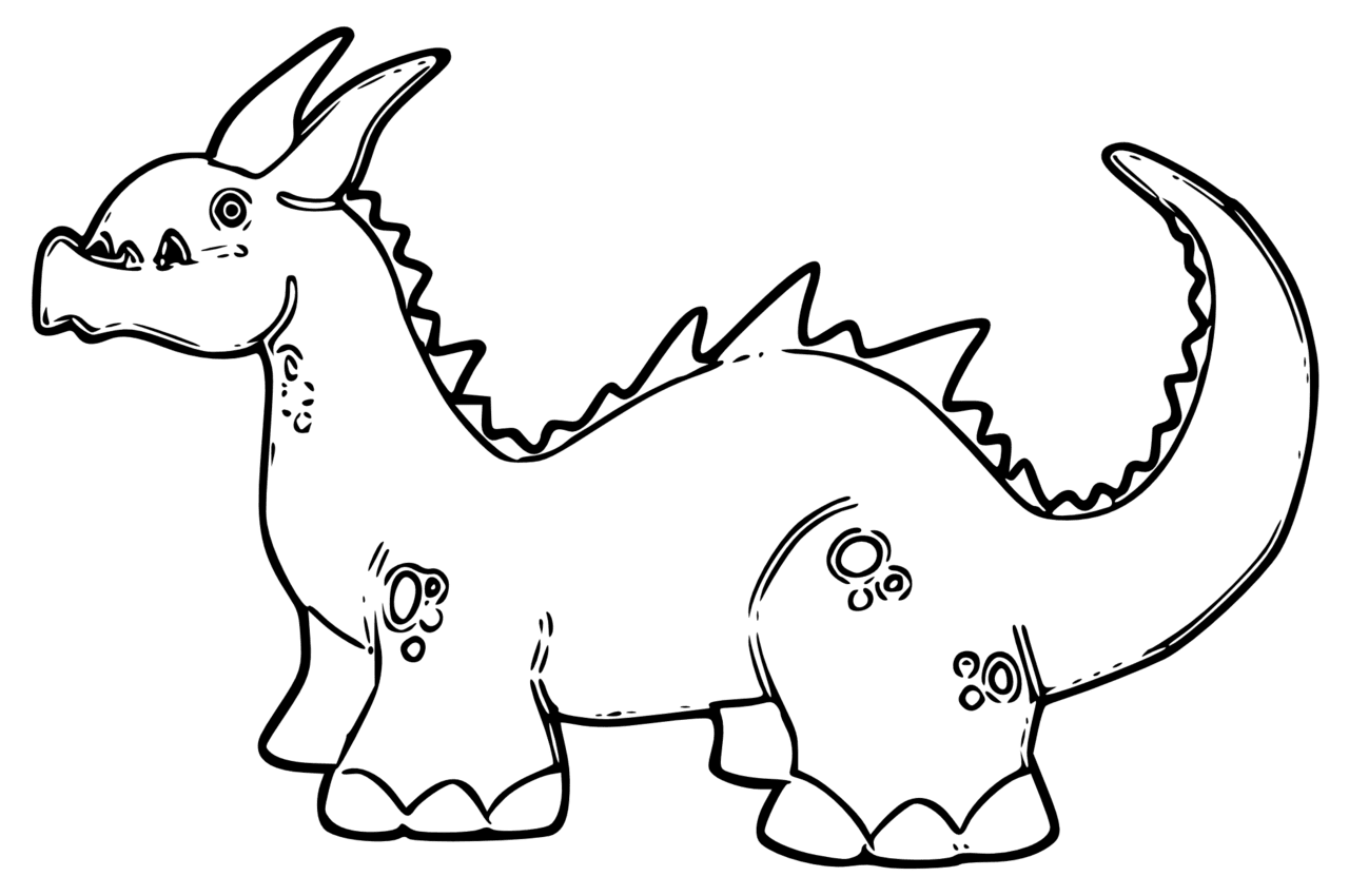 Dinosaur black and white clipart photo