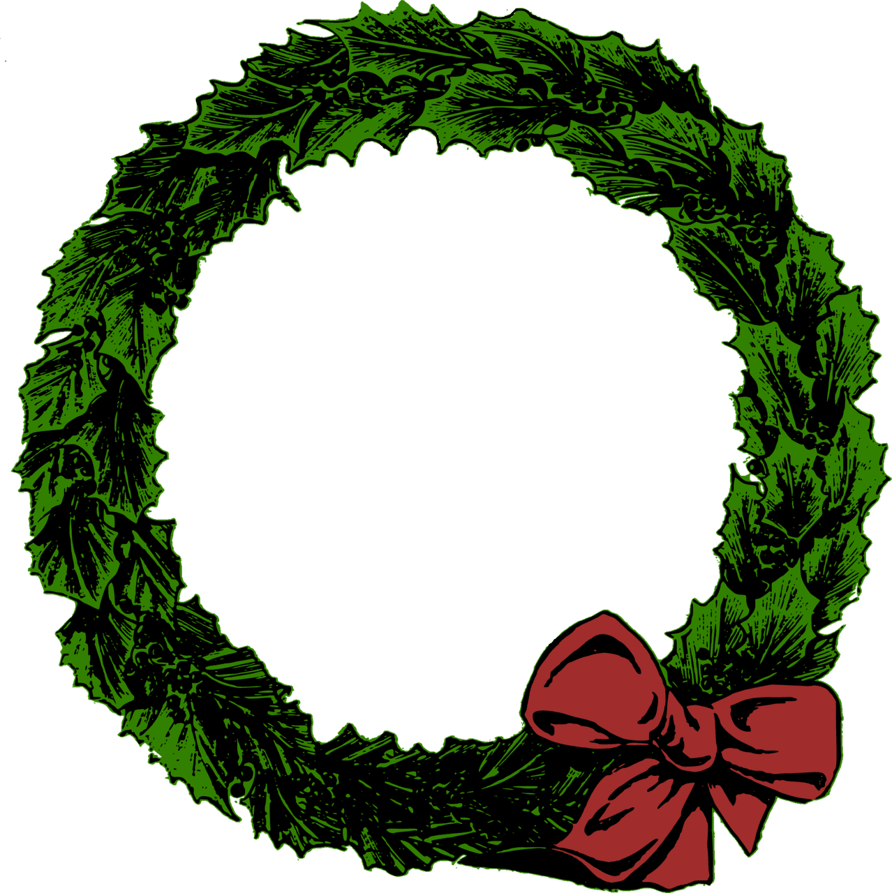 Christmas reef wreath vector clipart images 2