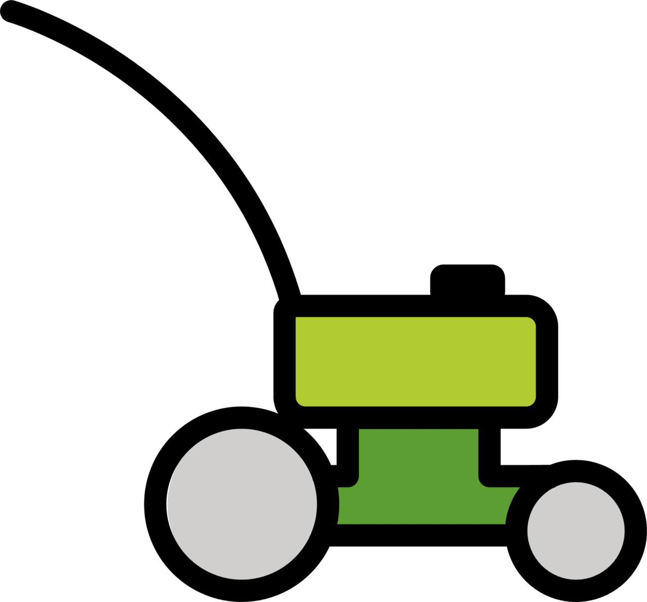 Mowing grass lawn mower emoji for clipart free