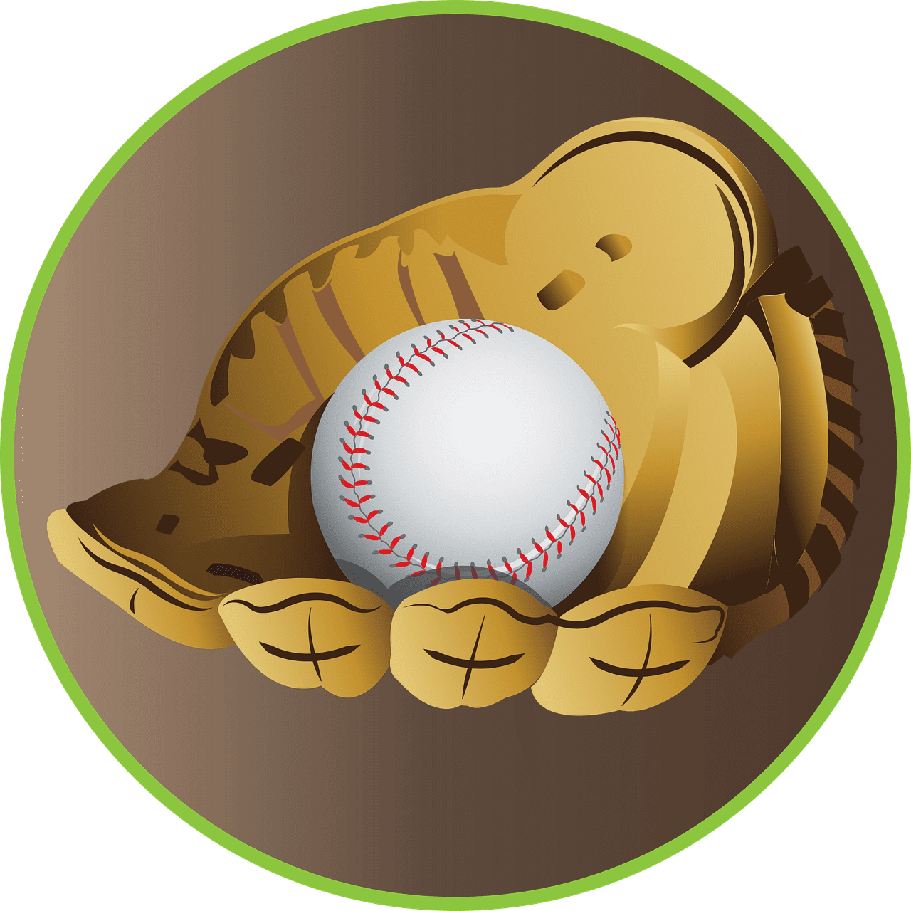 Baseball glove vector graphic clipart