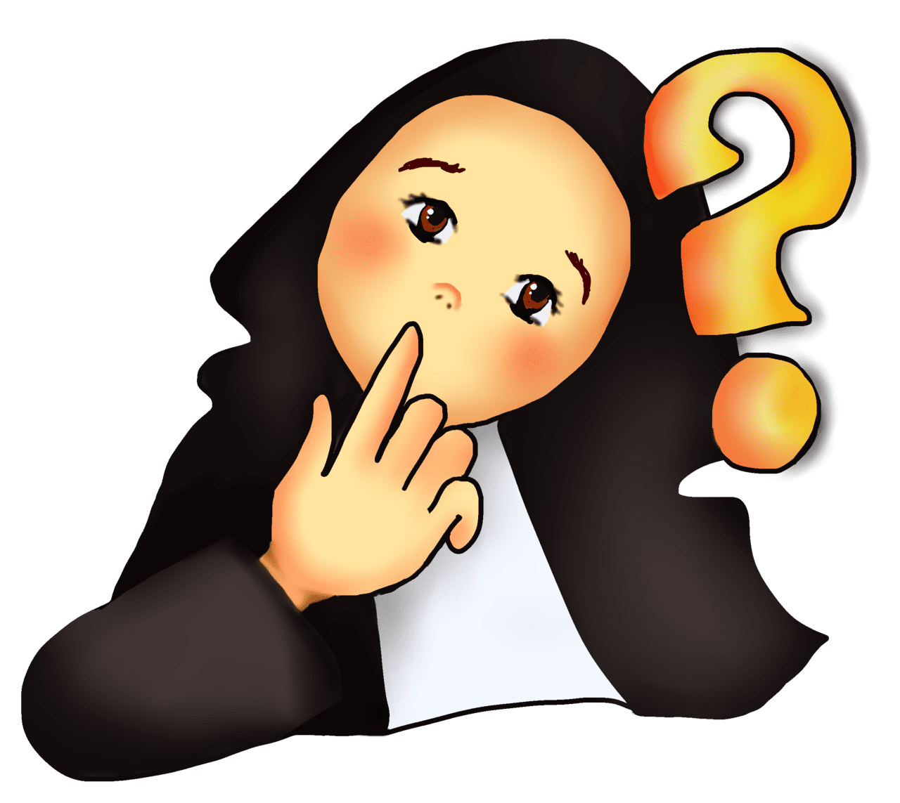 Questioning pin page clipart transparent 3