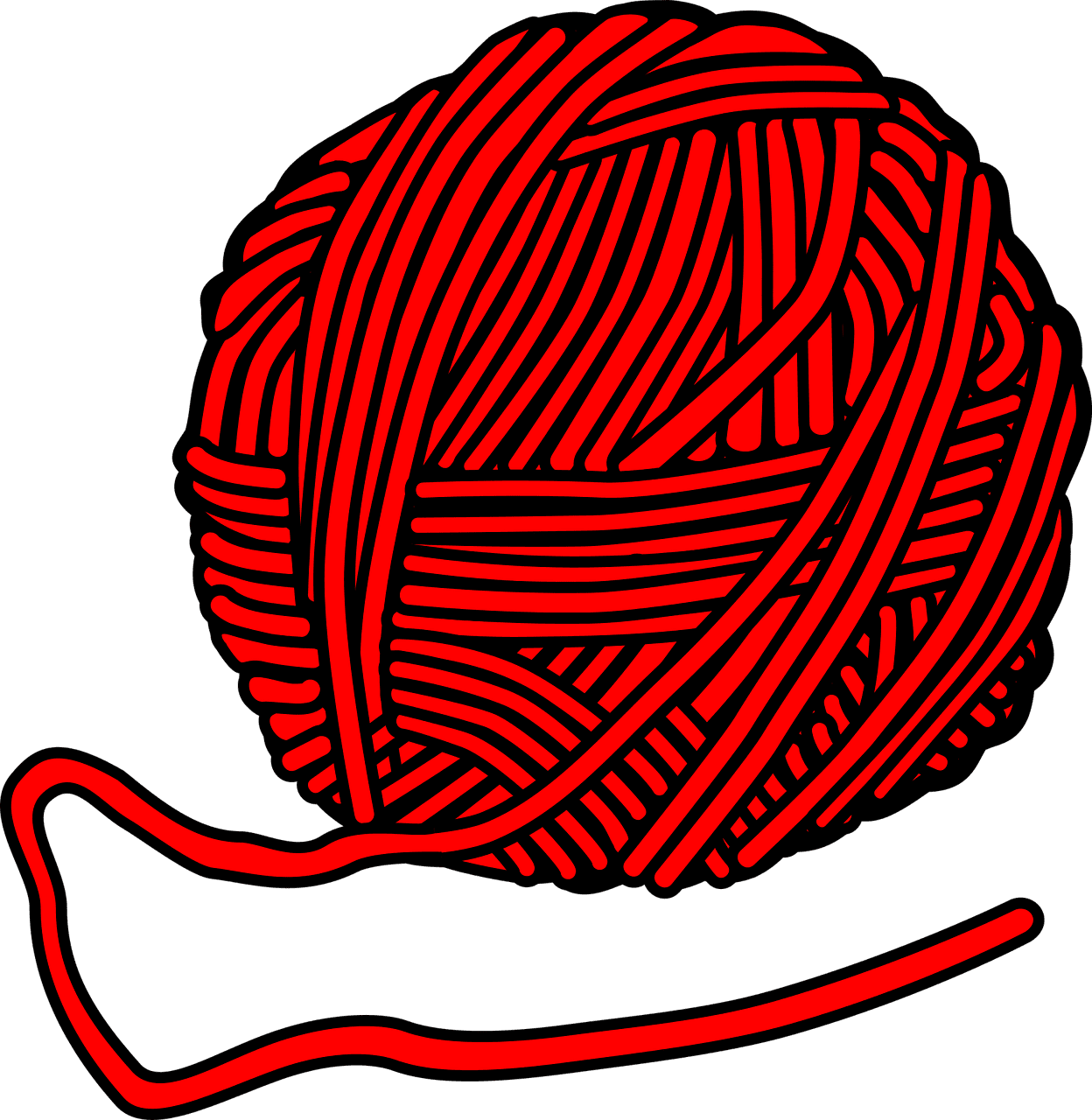 Crochet wool knitting handmade vector graphic clipart