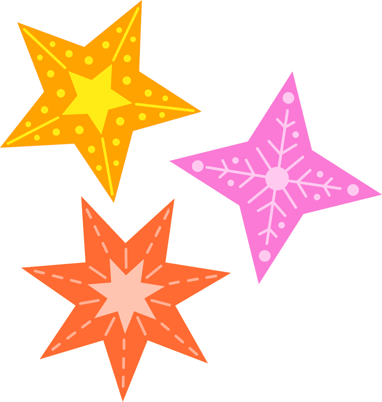 Christmas star vector clipart images 5