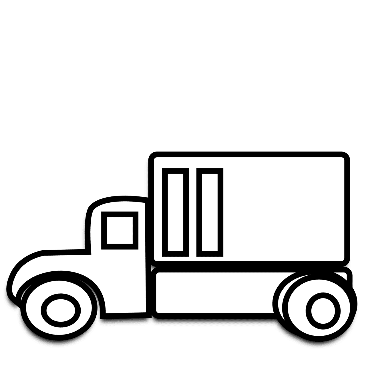 Black and white of cars truck clipart background