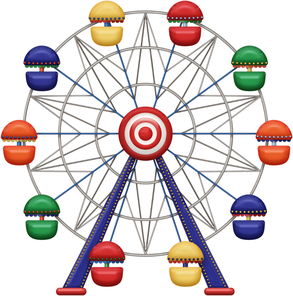 Ferris wheel amusement park clipart transparent