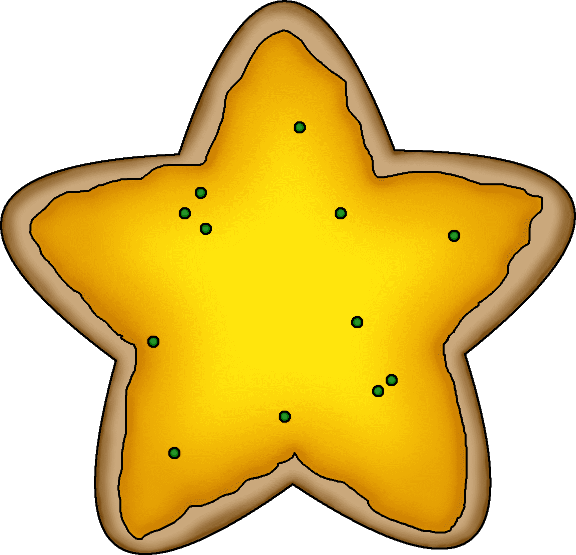 Xmas cookie star clipart picture