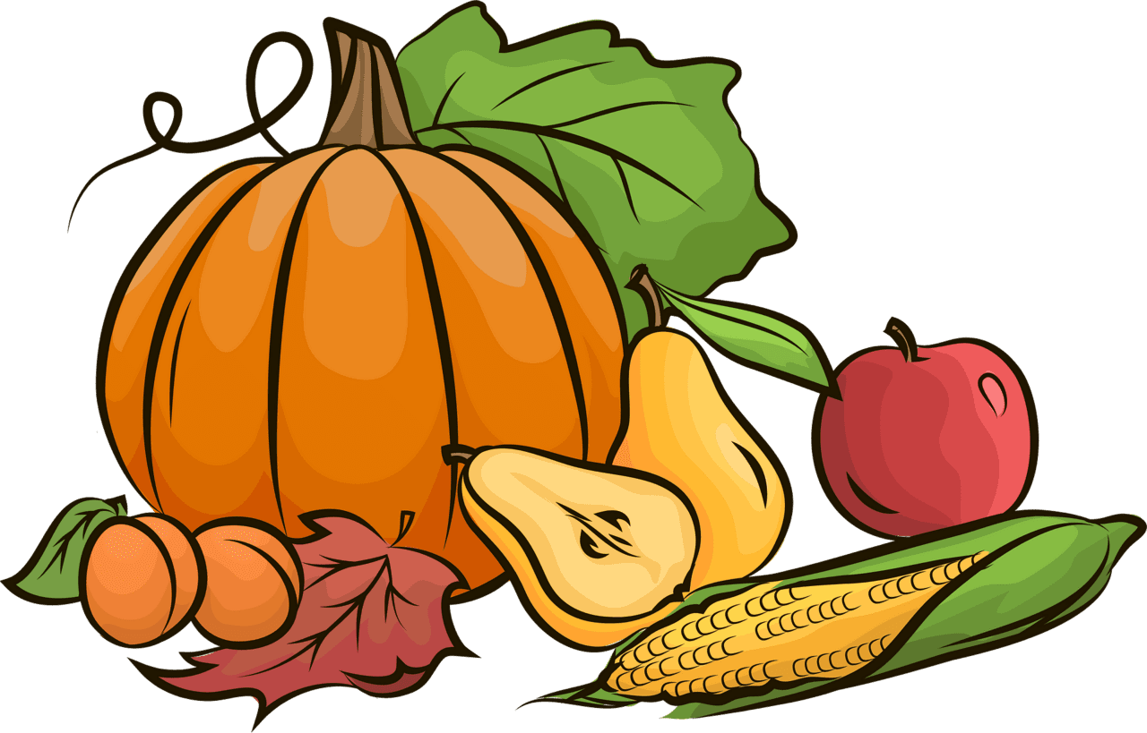 Cute fall autumn harvest vector clipart images