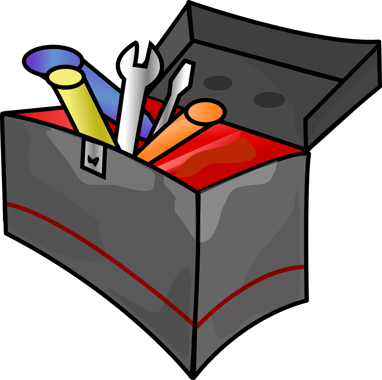 Tools toolbox vector art graphics clipart 3