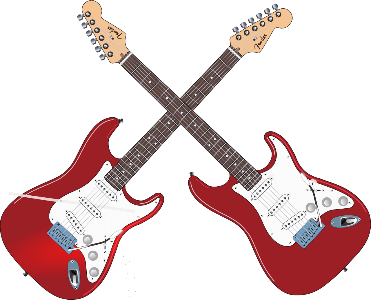 Electric guitar vector clipart images 4