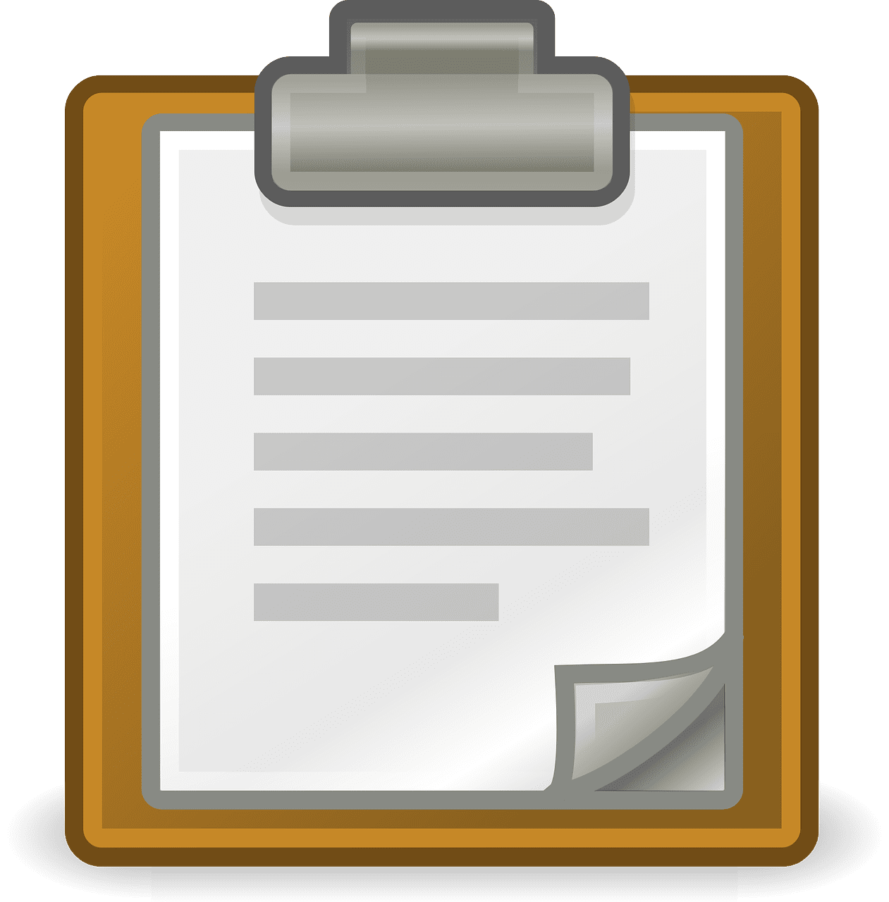 Clipboard clip document paper copy image from clipart