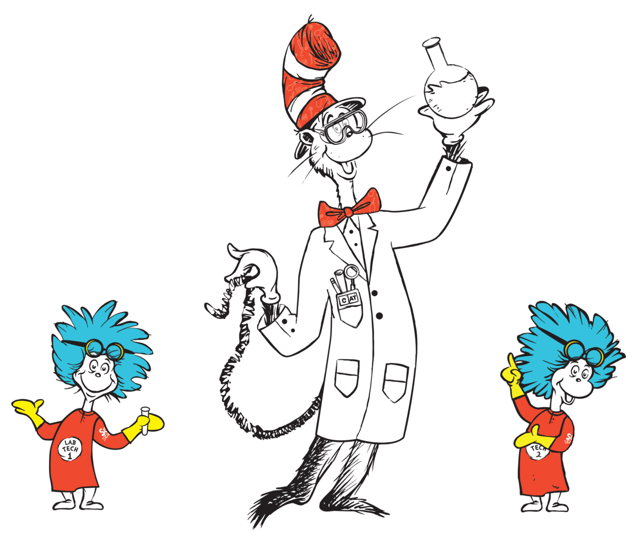 Dr suess whimsical science in seuss style clipart all image