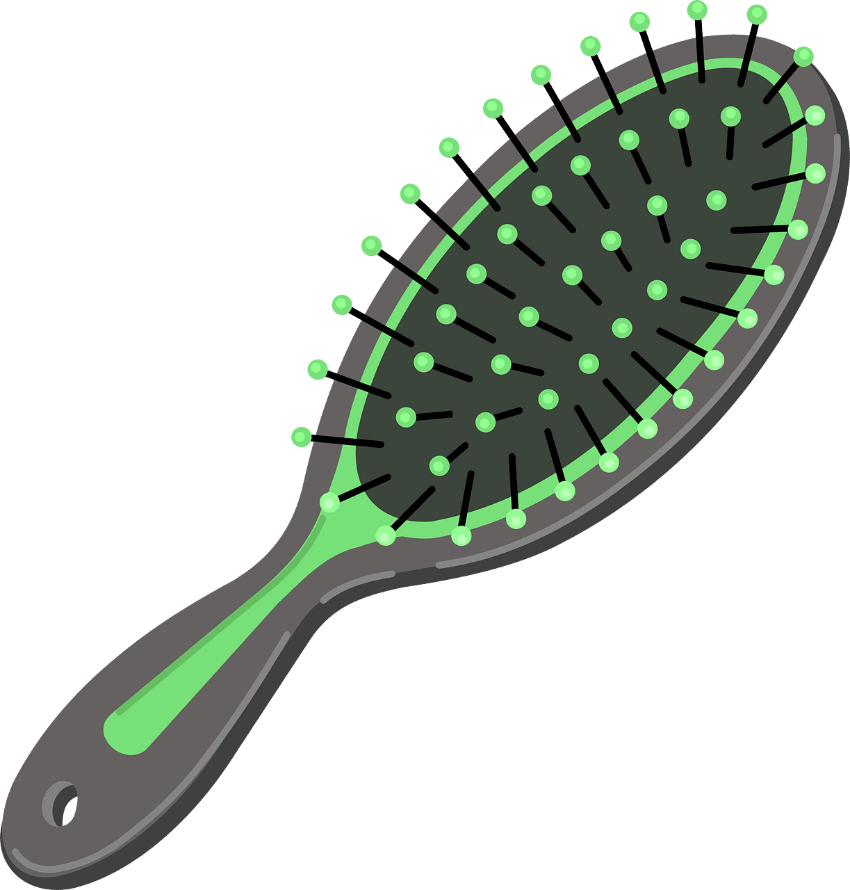 Brush hair vector clipart images 8