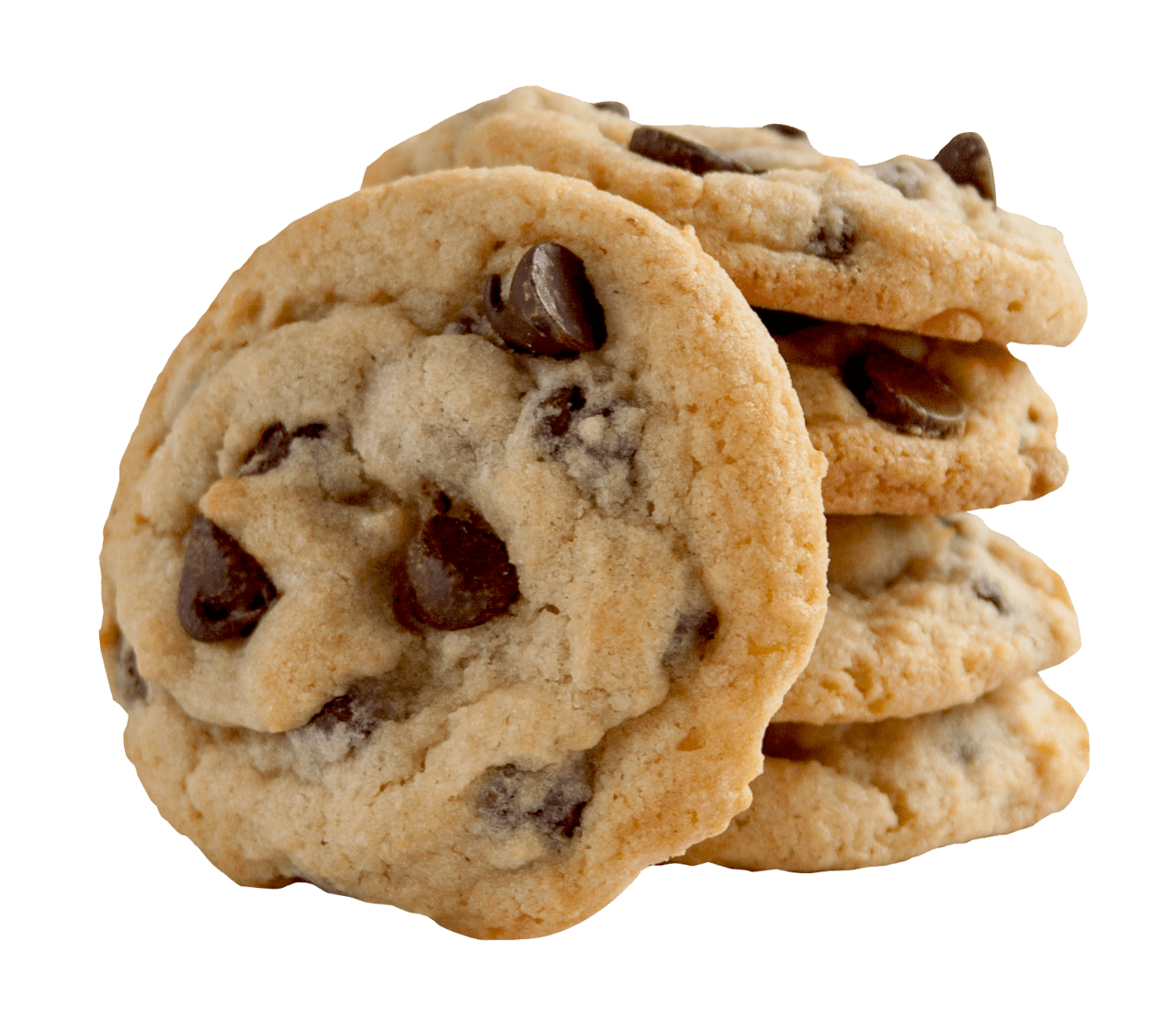 Chocolate chip cookie stacked clipart free