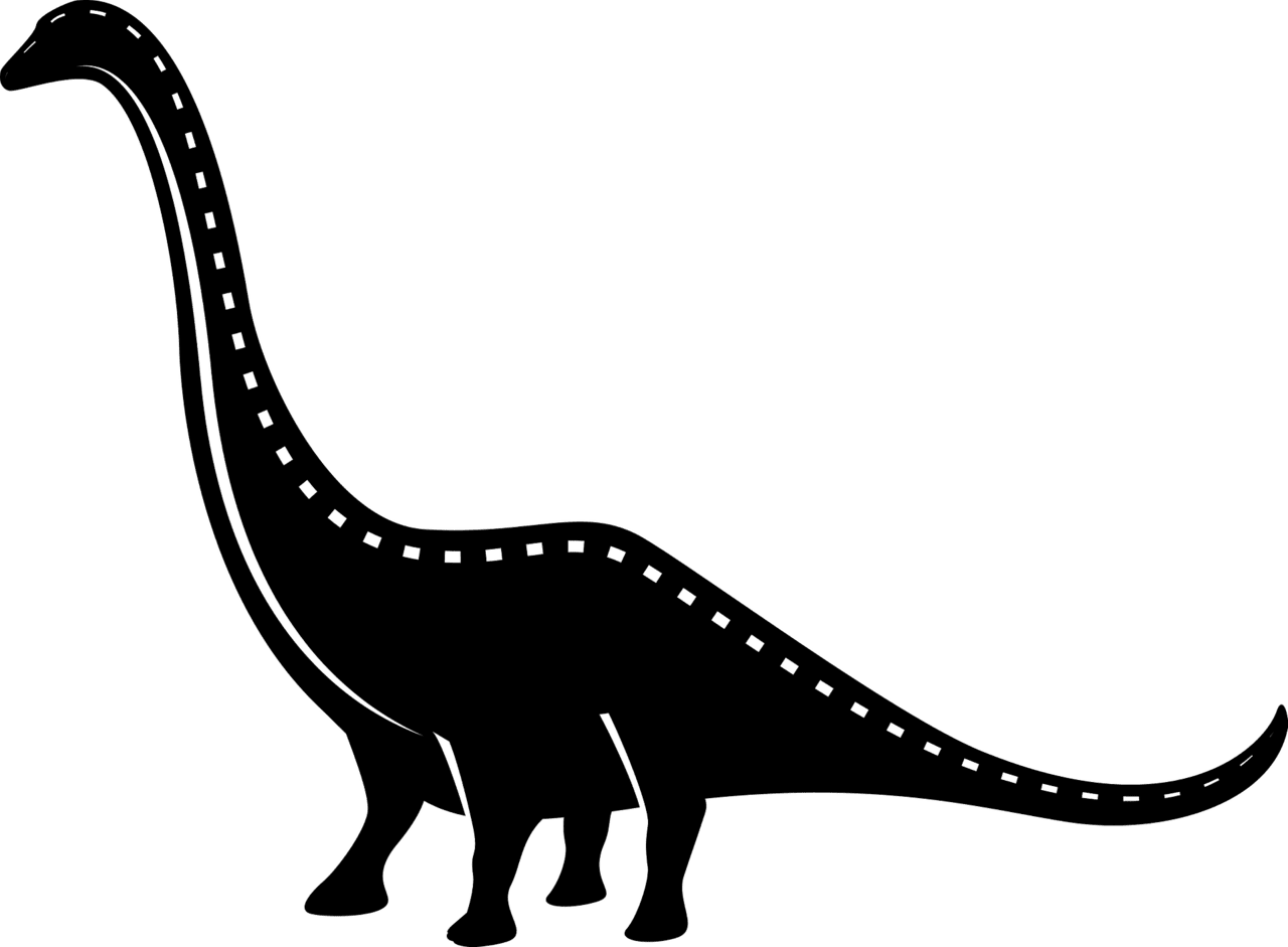 Dinosaur black and white vector clipart images