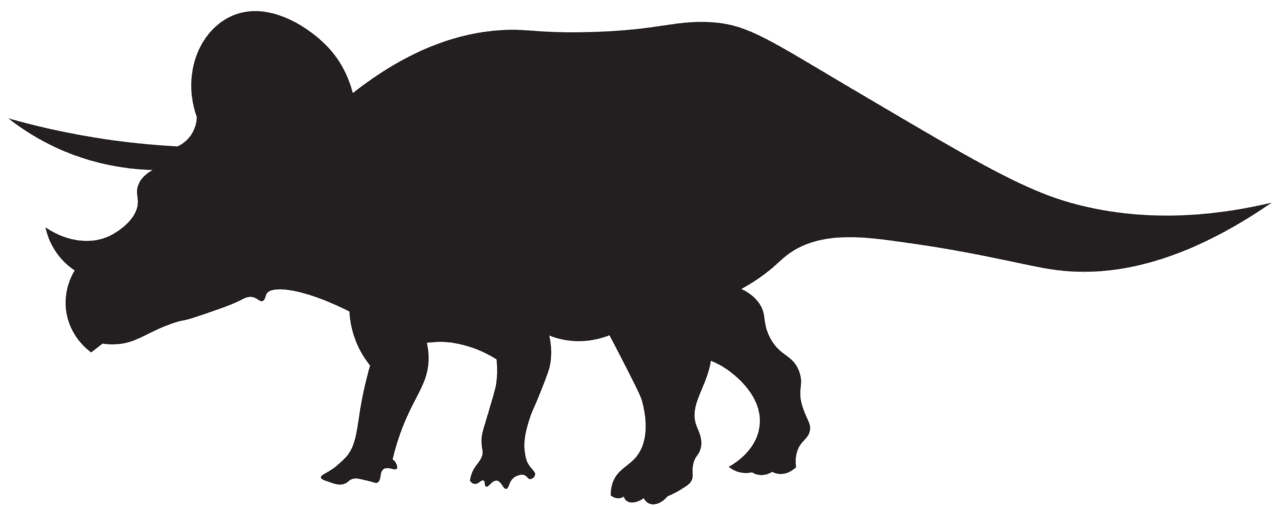 Dinosaur black and white dinosaurs triceratops silhouette clipart image high quality images