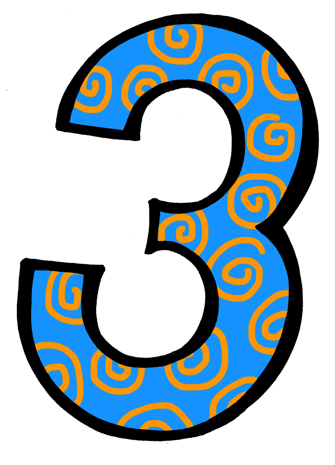 Artistic numbers individual number clipart clip art