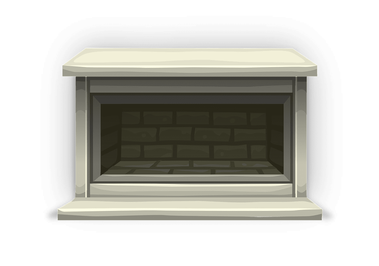 Fireplace mantel brick vector graphic clipart