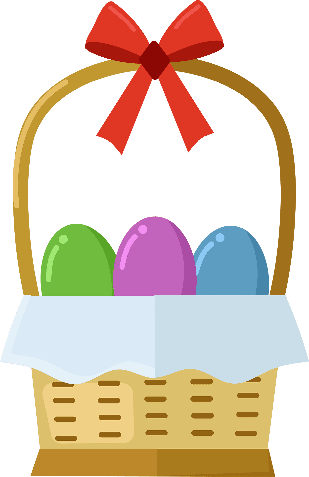 Easter basket vector clipart images 3