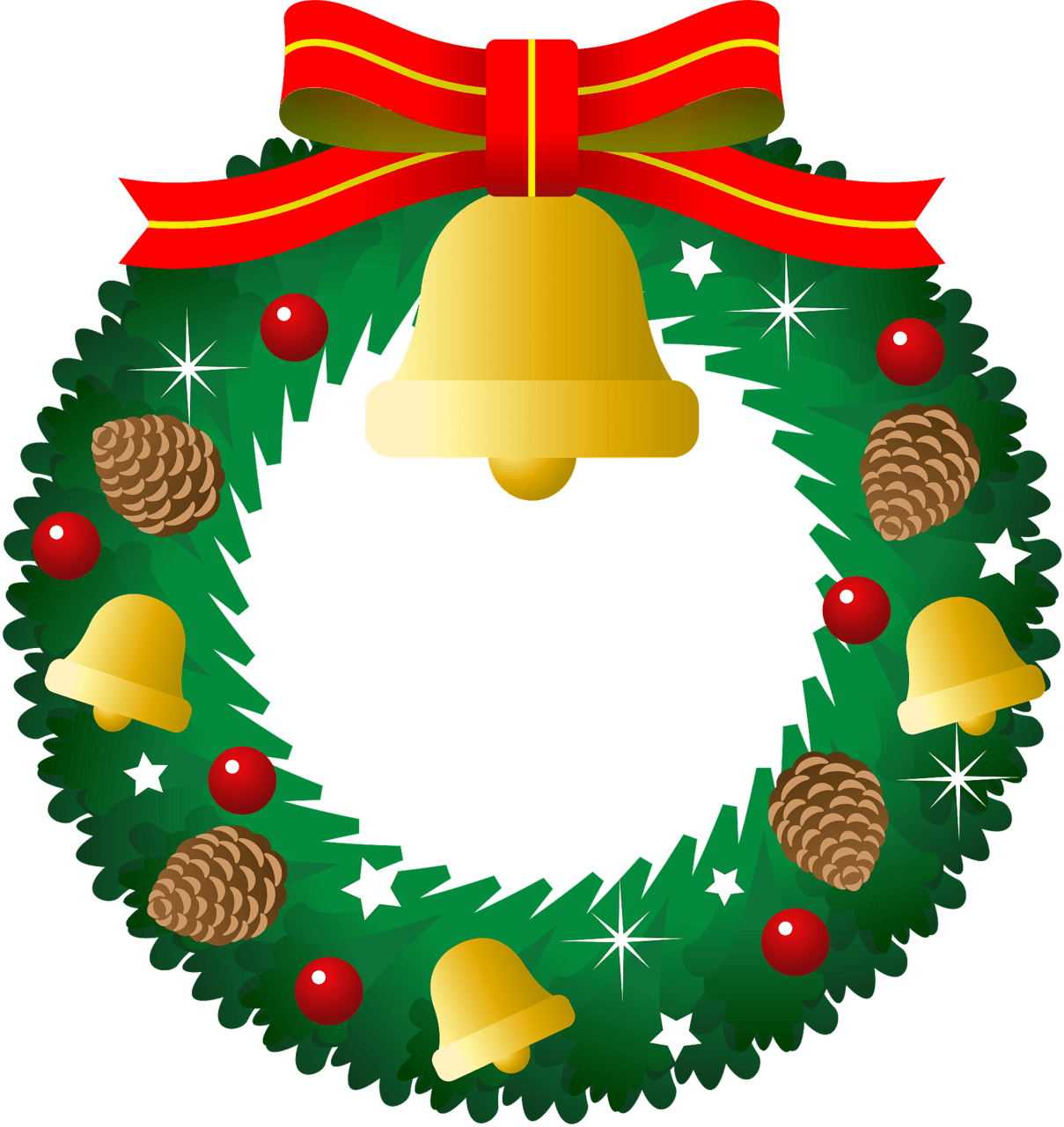 Christmas reef wreath vector clipart images