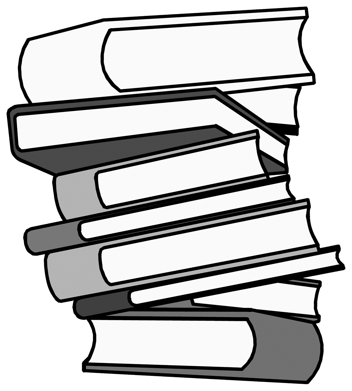 Book black and white grey clipart clker vector line