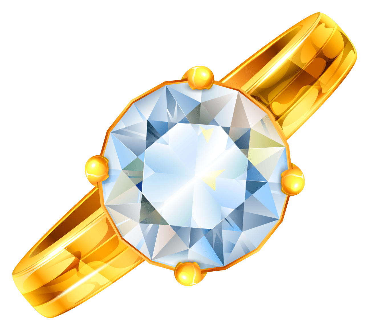 Gold with diamonds clipart free