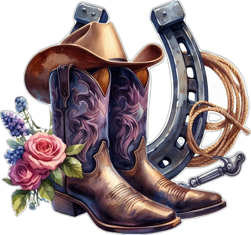 Western boots pin page clipart photo