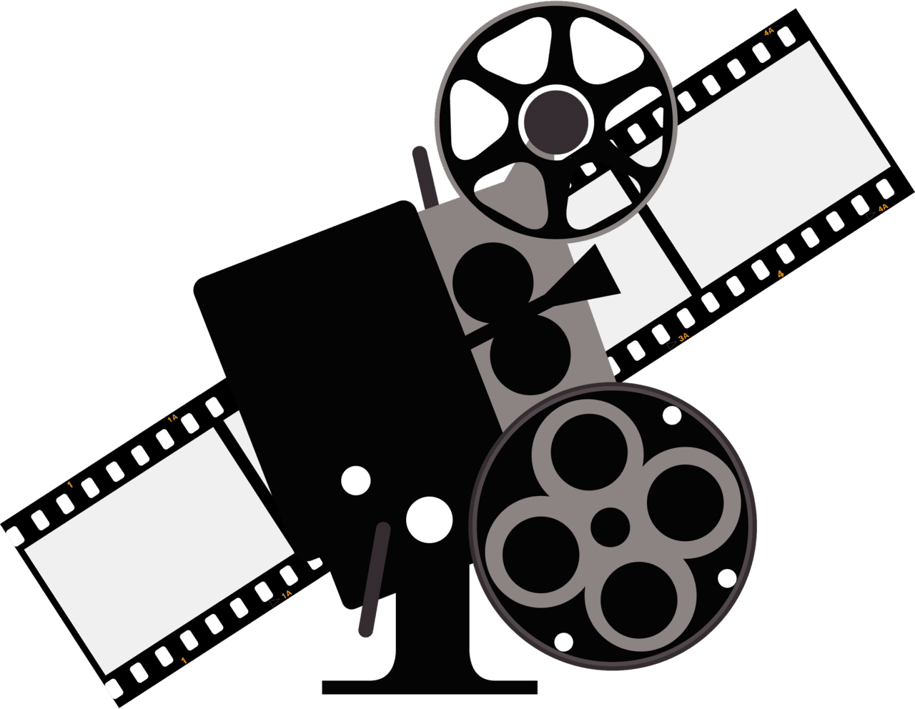 Film reel projector for movie vector clipart images
