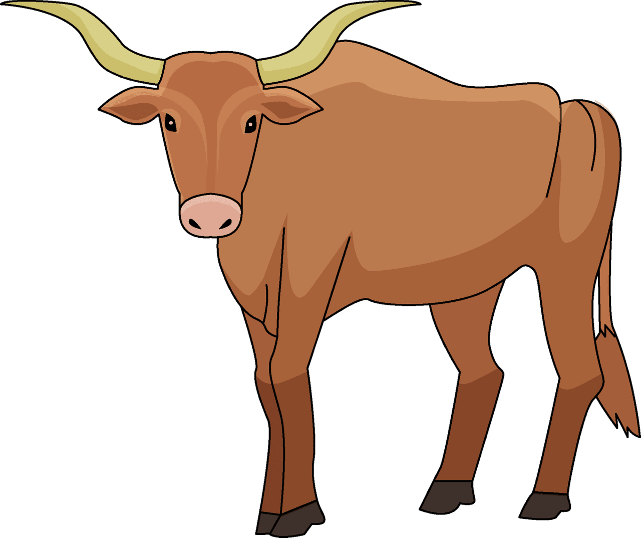 Cute big bull cartoon by mariafionawati gmail clipart picture