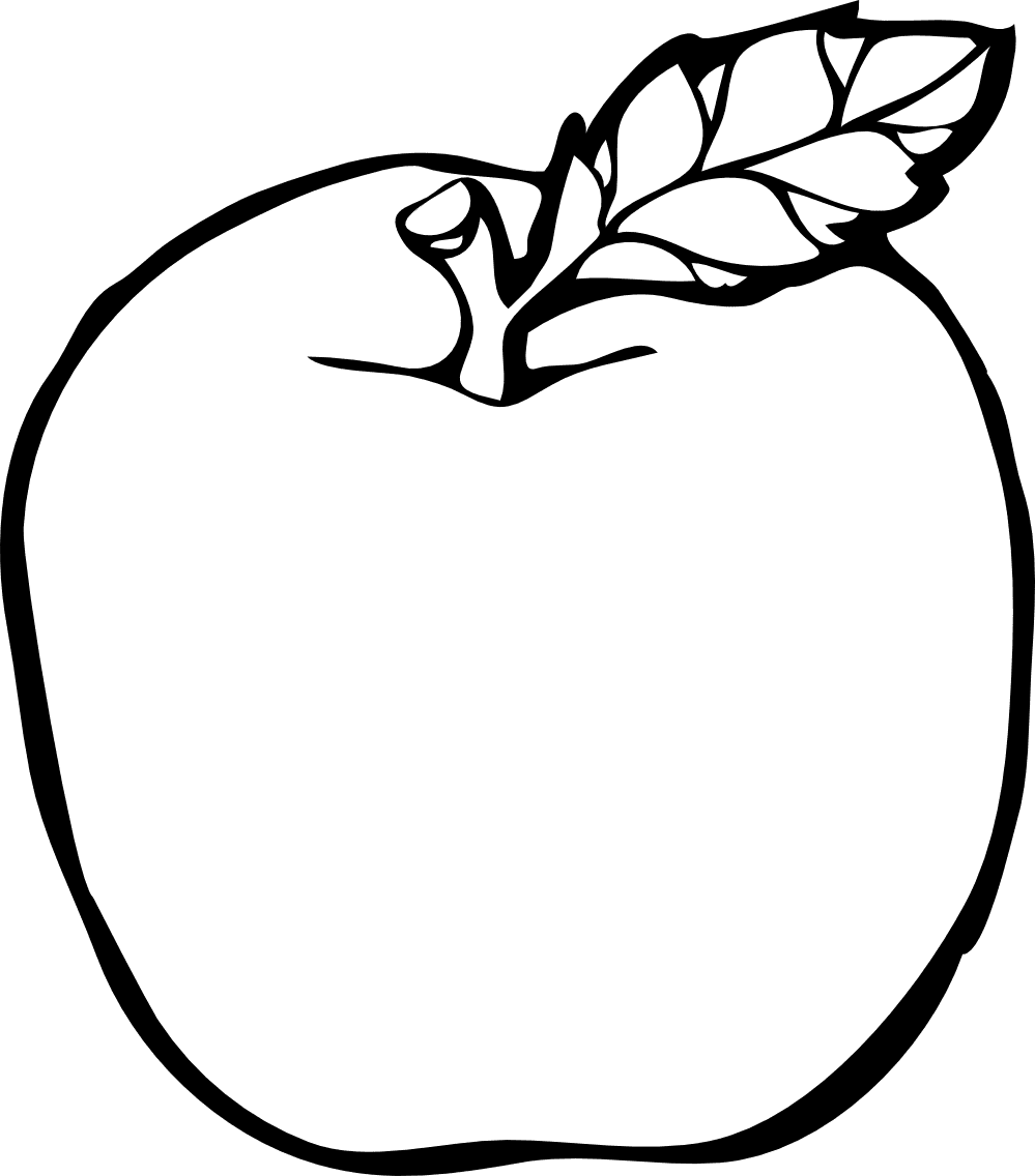 Apple black and white clipart for teachers free