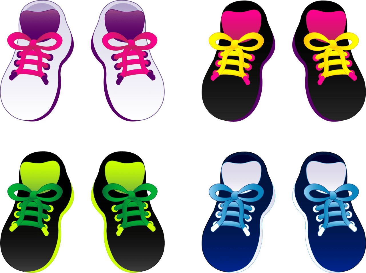 Gym shoes cartoon clipart background