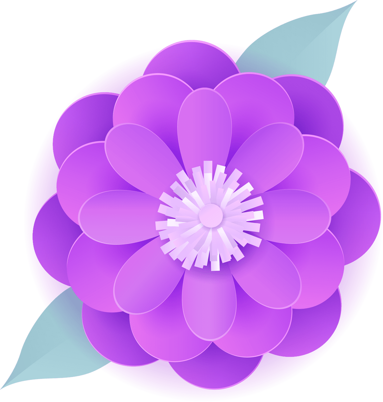 Flower outline purple spr vector clipart