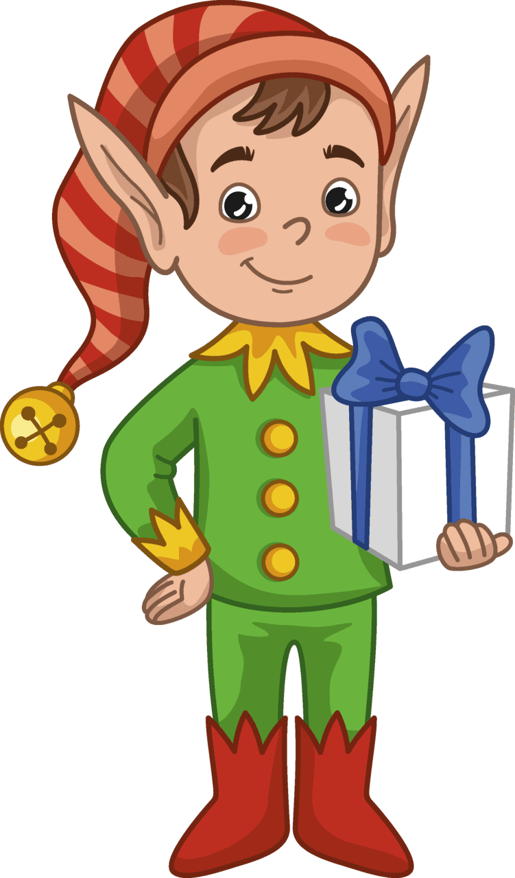 Christmas elf vector clipart images