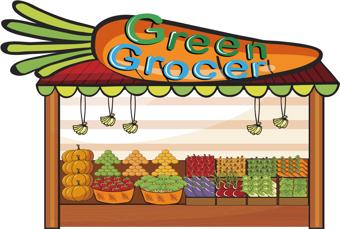 Greengrocer grocery store clipart green grocer shop image