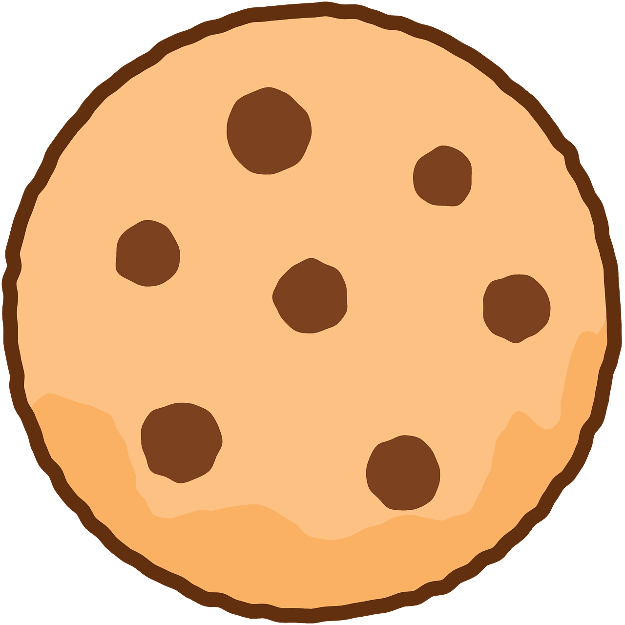 Chocolate chip cookie vector clipart images