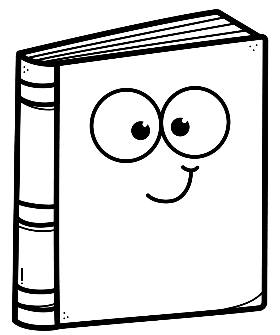 Book black and white page clipart logo