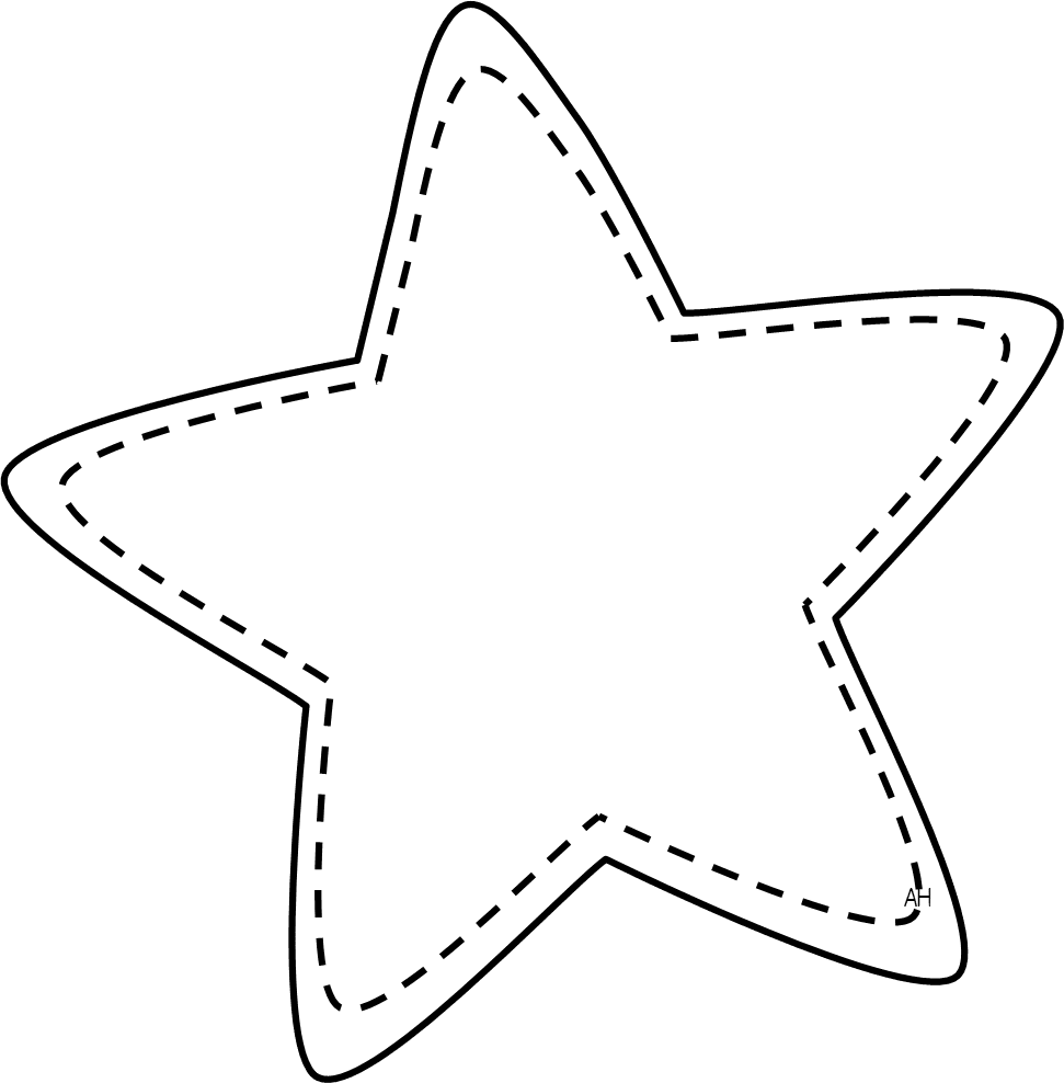 Christmas star page clipart image