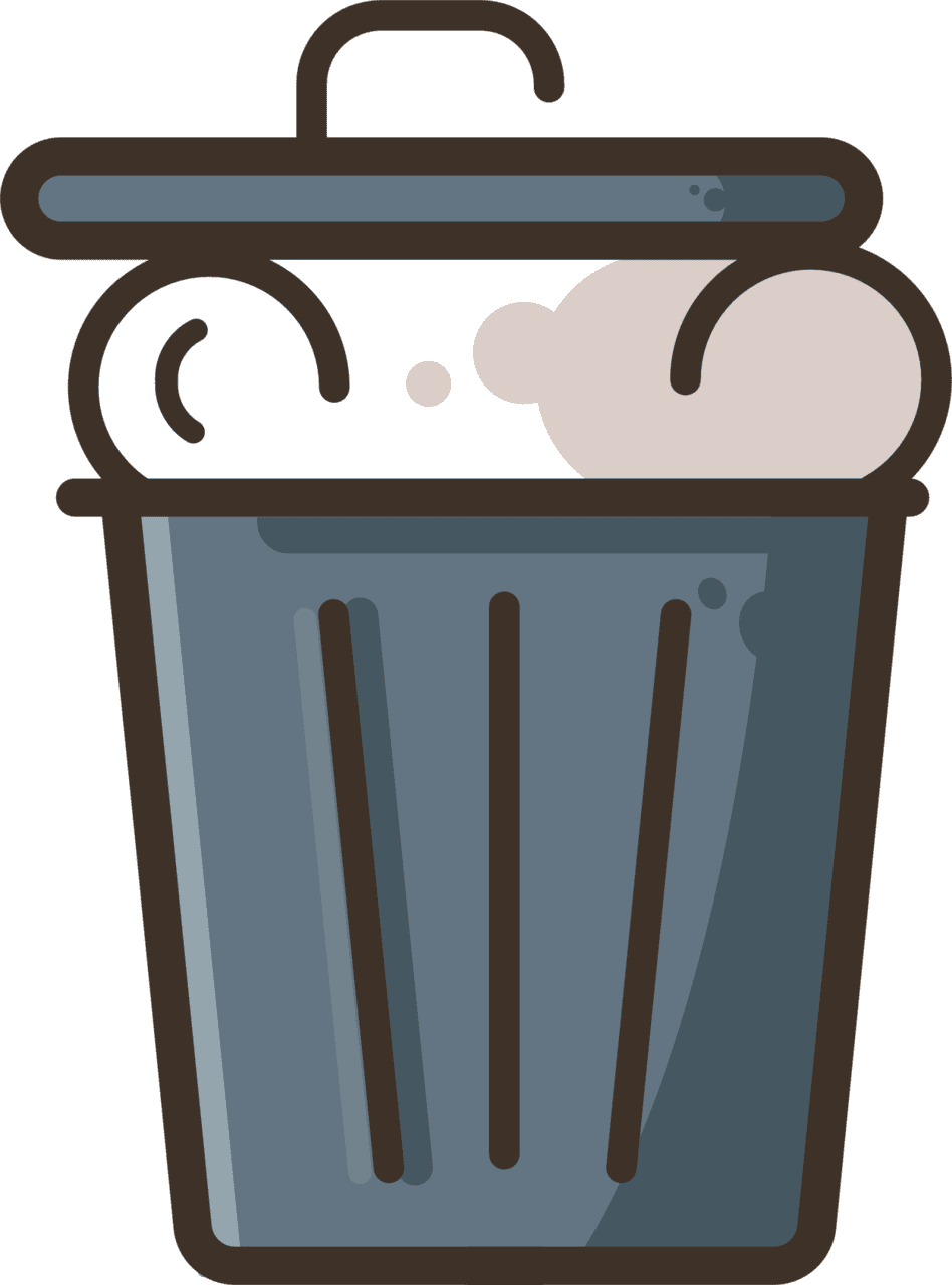 Garbage can trash bin for clipart image