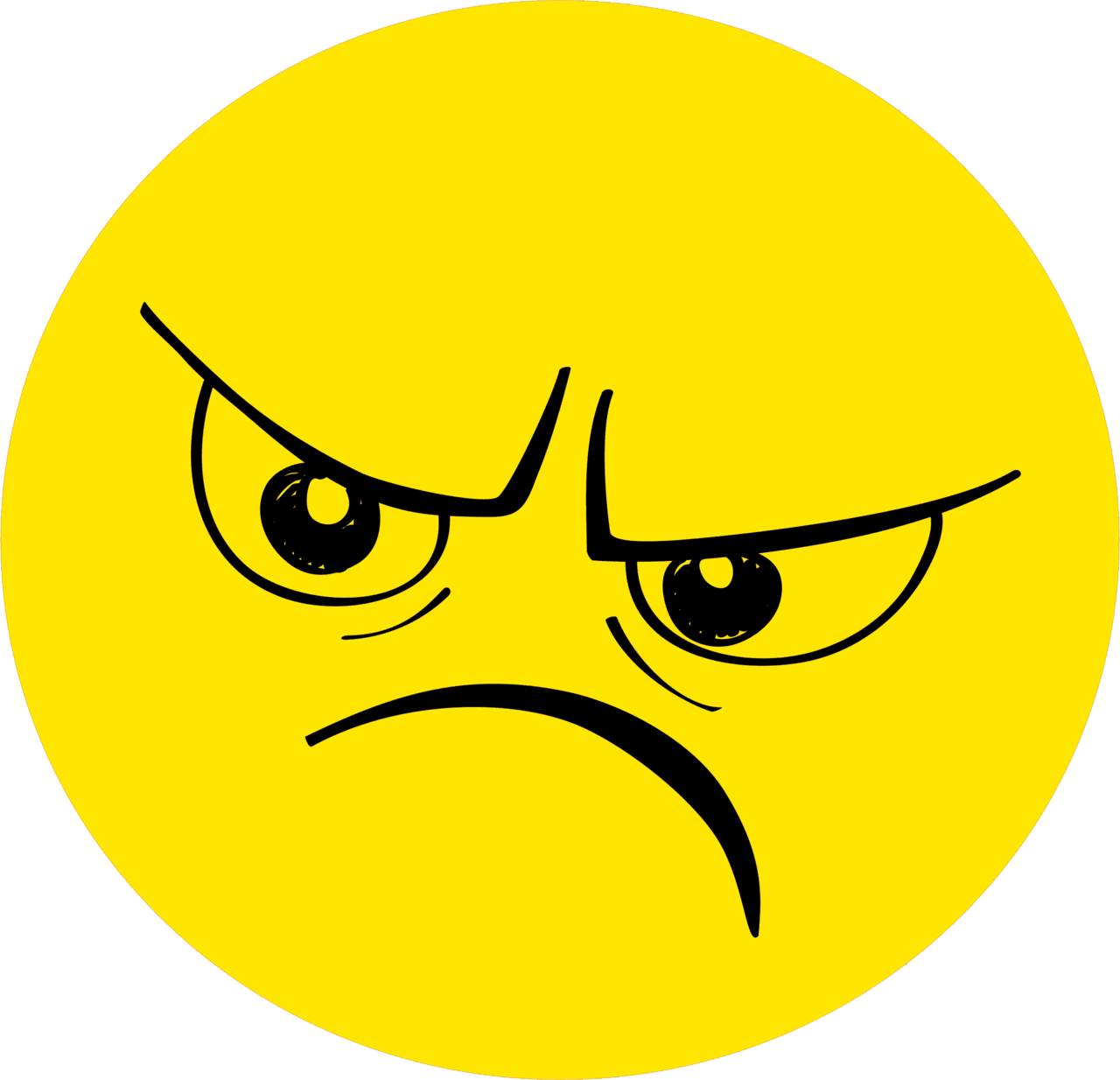 Angry smiley vector clipart images 3