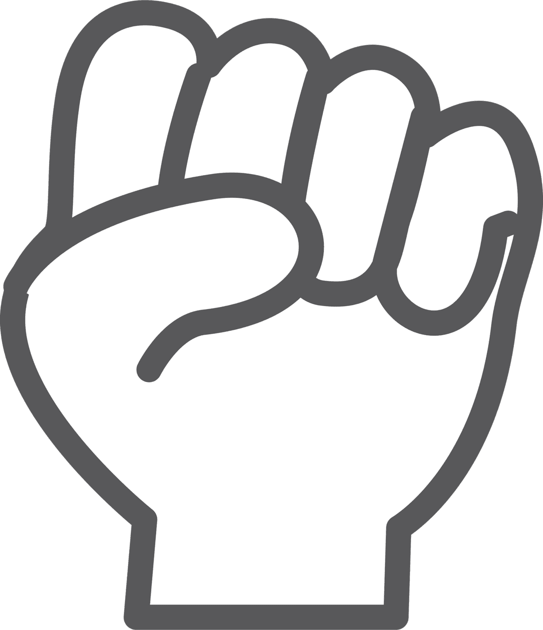 Hand fist vector clipart images